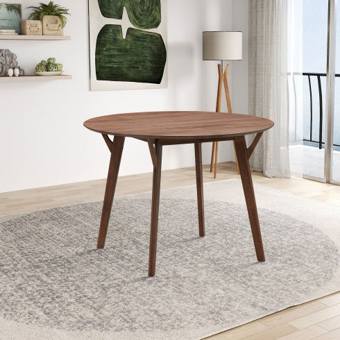 42"  Round Wooden Dining Table For 4