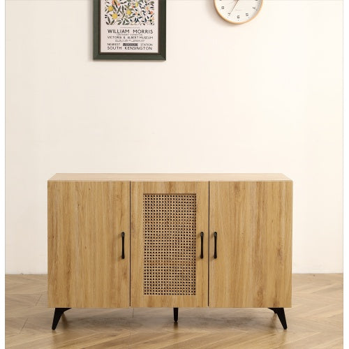 Natural Rattan Mesh Three-door Cabinet