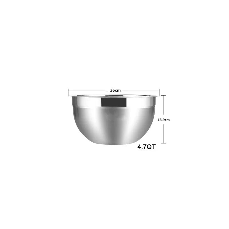 6 pcs Set Stainless Steel Mixing Bowls