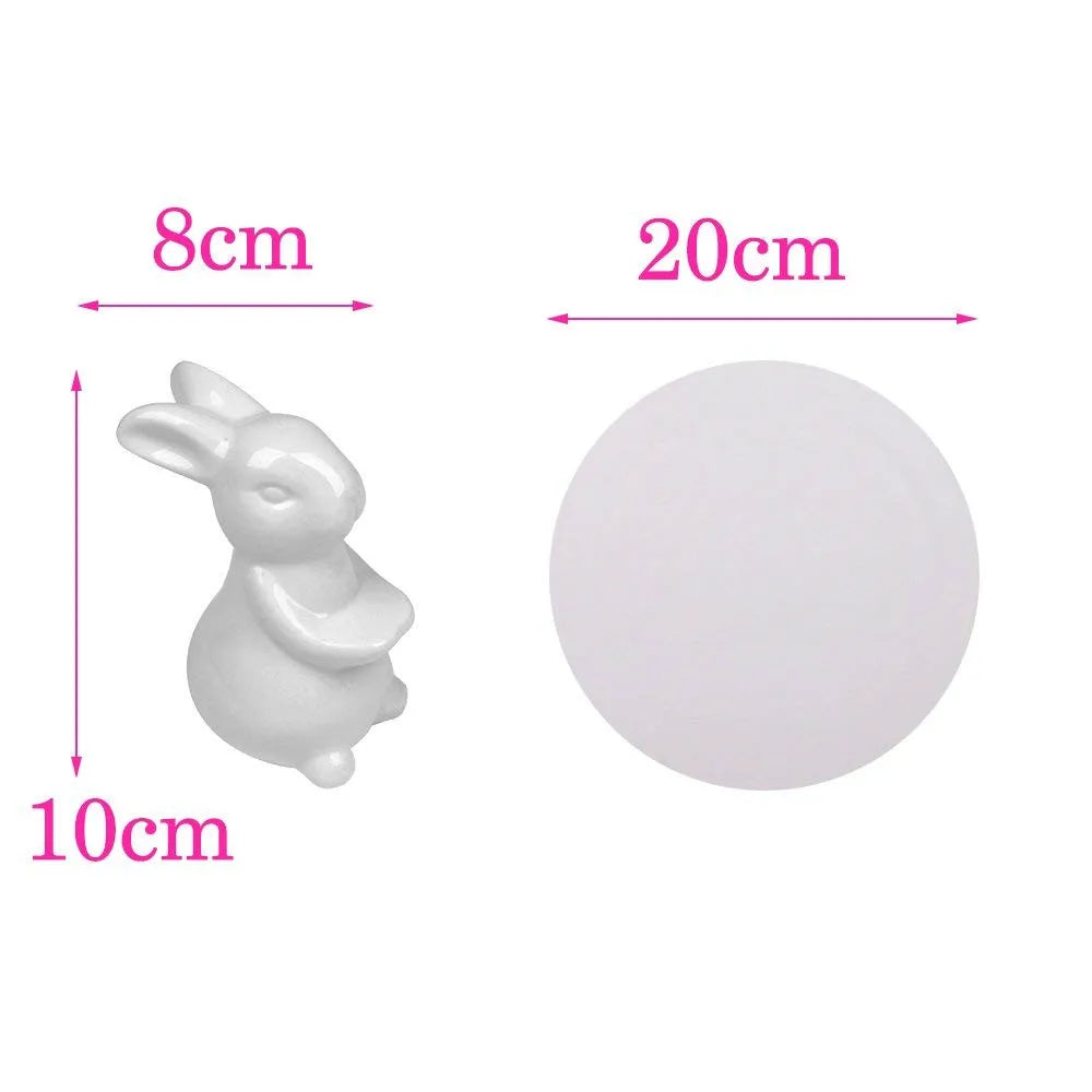 Porcelain Cake Plate Ceramic White Rabbit Foot Holder