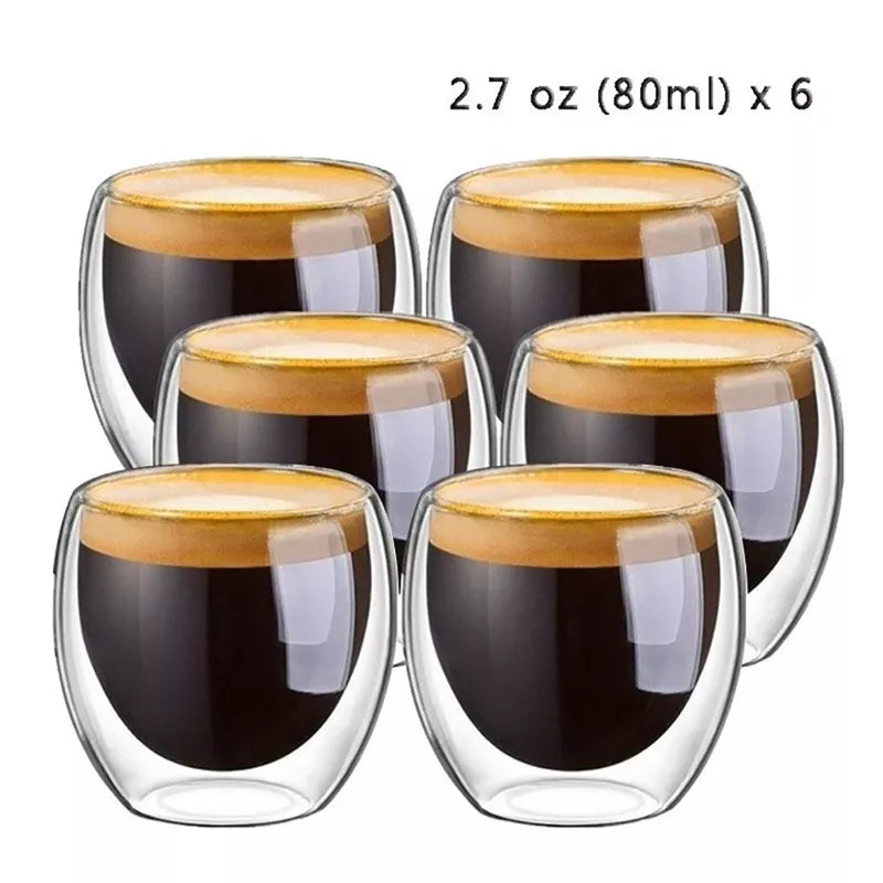 80/250/350/450ml Heat-Resistant Glass Cups Handmade