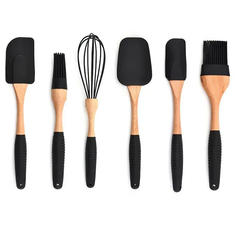 Silicone and Wooden Kitchen Accessories