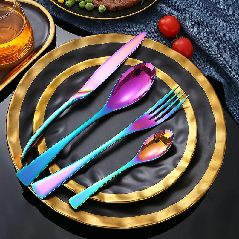 24Pcs Stainless Steel Cutlery Set