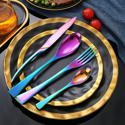 24Pcs Stainless Steel Cutlery Set