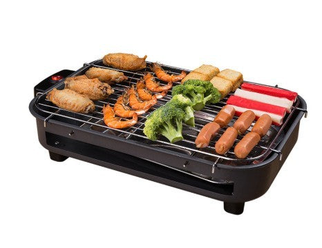 Indoor barbecue square non-smoking electric oven carbon steel plate knob temperature control Korean electric baking tray customization