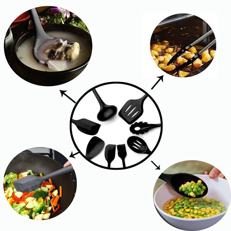 10 PCS Silicone Cookware Set.