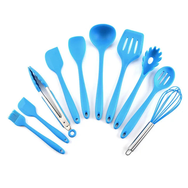 10 PCS Silicone Cookware Set.