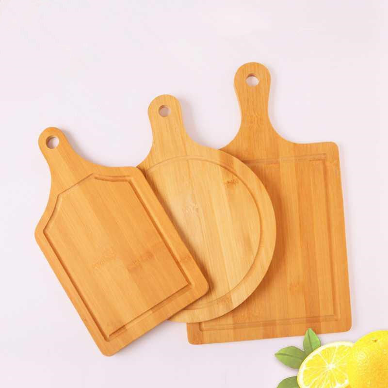 Round or Square Wooden Chopping Board with Handle