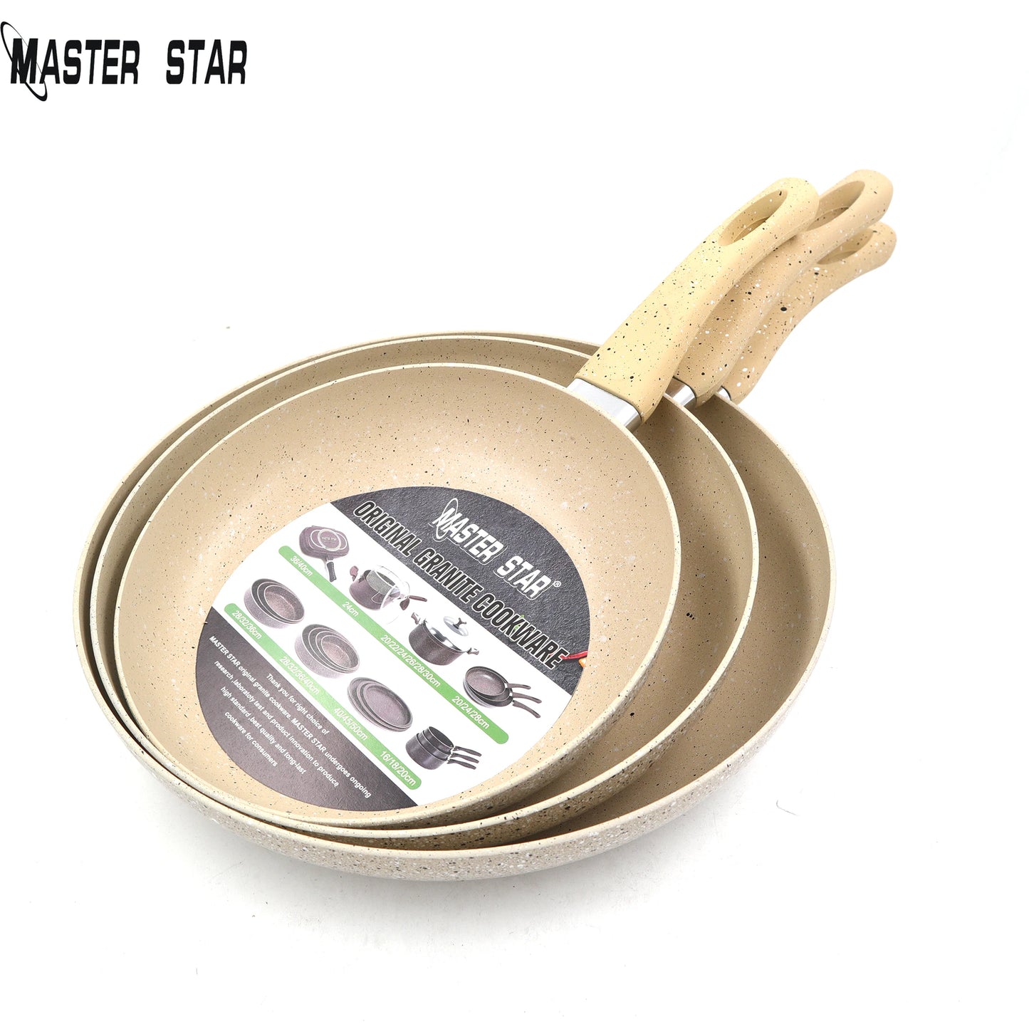 Granite Coating Fry Pan Set Non-Stick