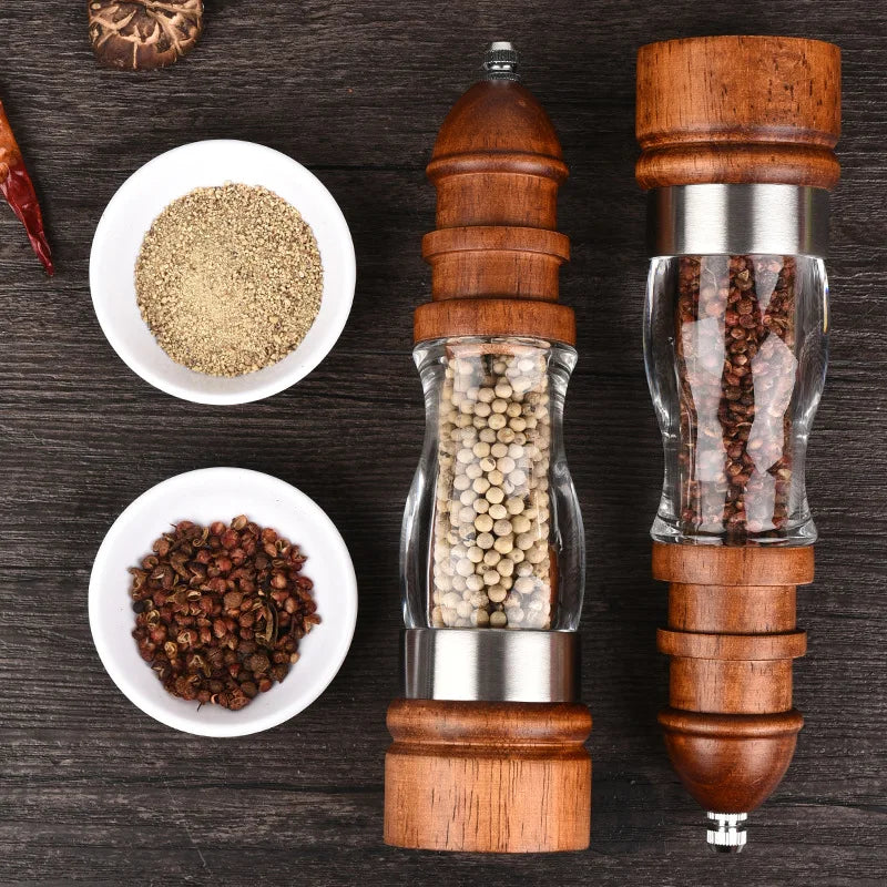 Wooden Salt and Pepper Grinder Set