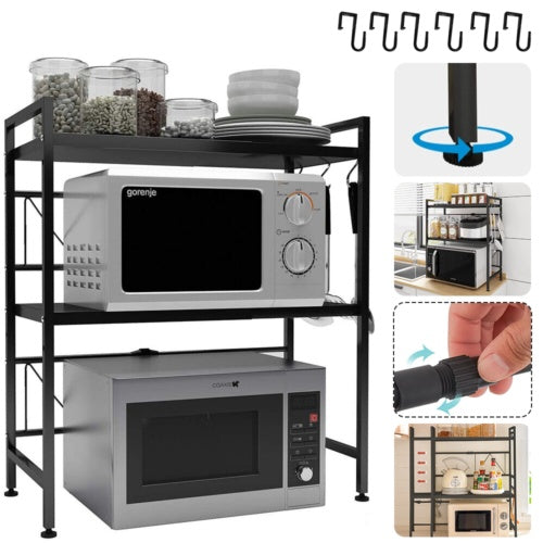 3 Tier Adjustable Microwave Stand