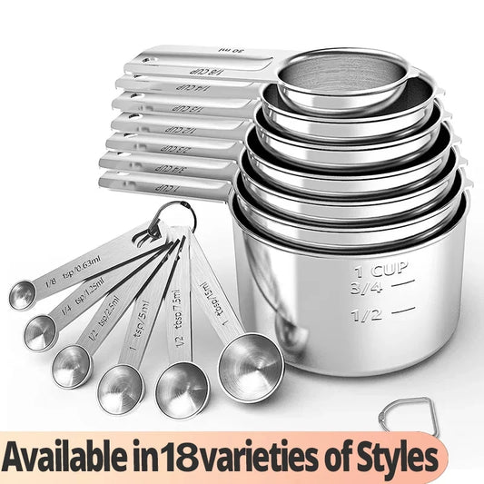 Premium Stainless Steel Measuring Cups and Measuring Spoons