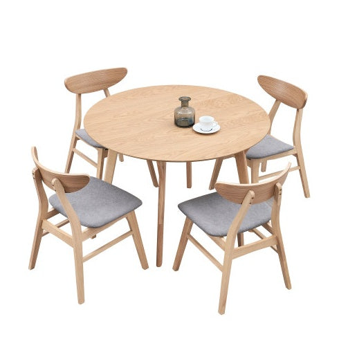 42"  Round Wooden Dining Table For 4