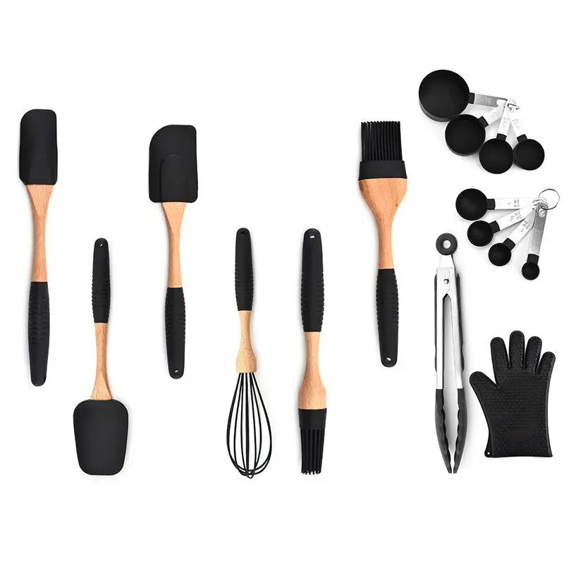 Silicone and Wooden Kitchen Accessories