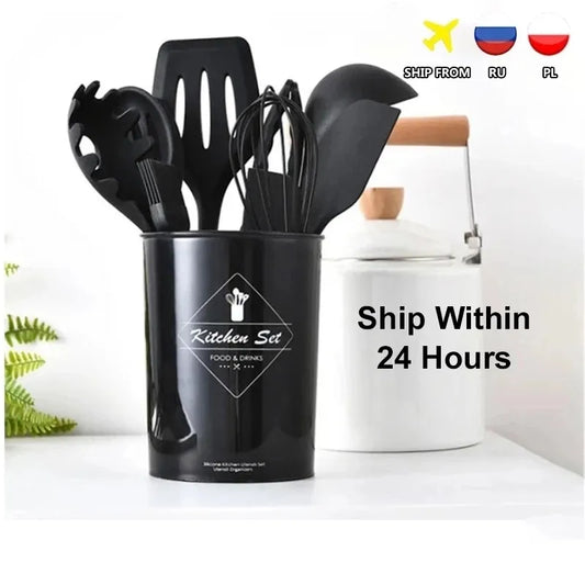 10 PCS Silicone Cookware Set.