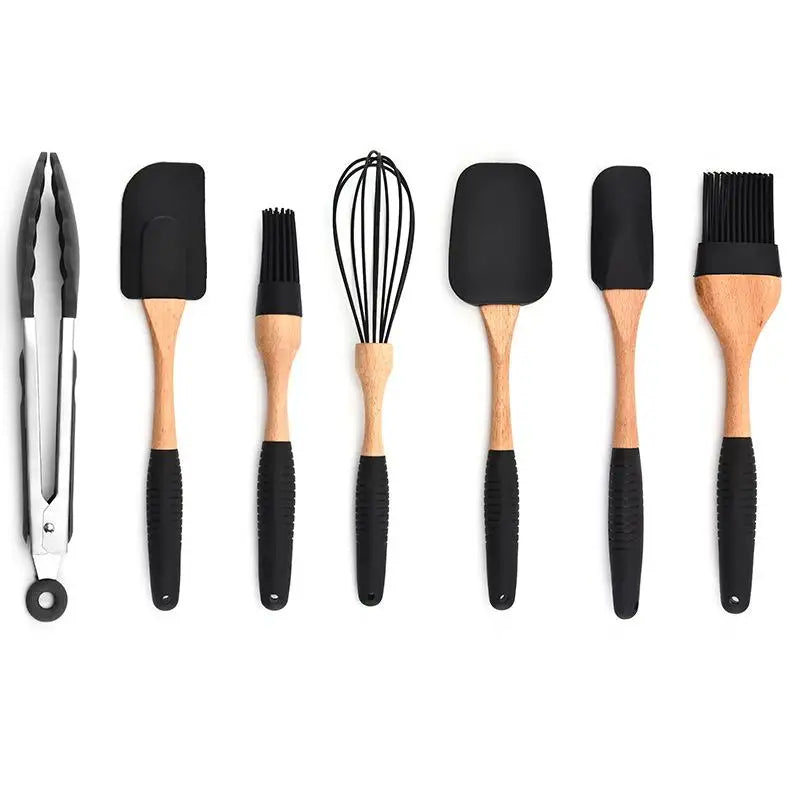 Silicone and Wooden Kitchen Accessories