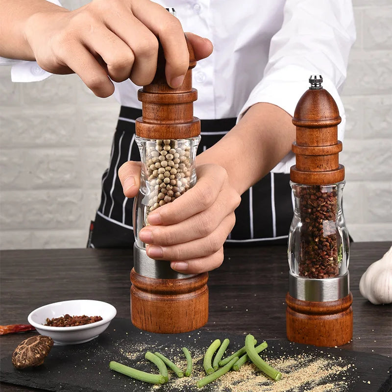 Wooden Salt and Pepper Grinder Set